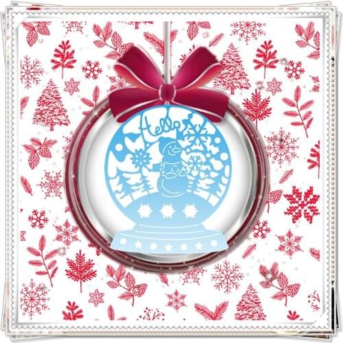 PANFELOU Snowman crystal ball metal craft paper die cutting dies hot sale Scrapbooking/DIY New year Easter Embossing mould