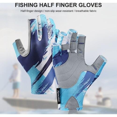 Outdoor Fingerless Fishing Gloves Non-slip Gloves Lightweight Breathable Fishing Gloves Outdoor Sports Fishing Cycling Equipment