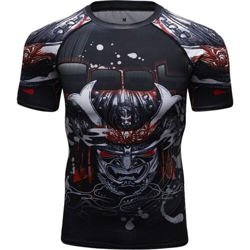 Full New Design Printing Clothing Compression Short Sleeve Rashguard for Men