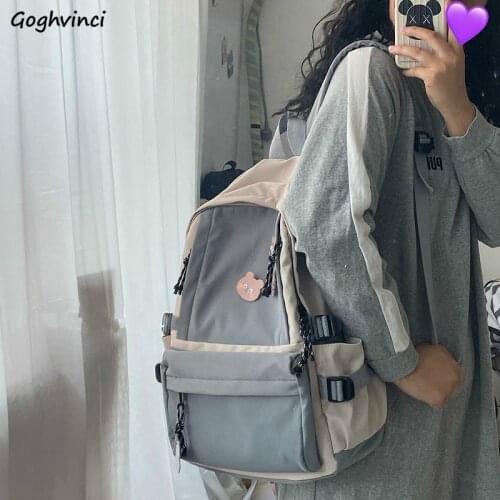 Backpacks Women Solid Multi-storage Travel Womens Zipper Big Capacity Schoolbags Fashion Shoulder Bags Korean Style Ulzzang Chic