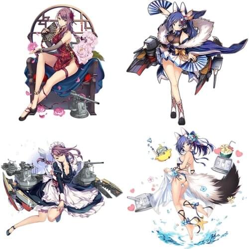 Three Ratels CYX15 Most complete Azur Lane HMS CURLEW PVC Anime sticker for car bike motorcycle laptop wall stickers