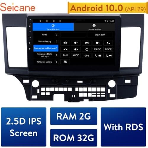 Seicane 2din 10.1" Android 10.0 GPS Navigation Radio for 2008 2009 2010 2011-2015 Mitsubishi Lancer-ex with support OBD2 TPMS