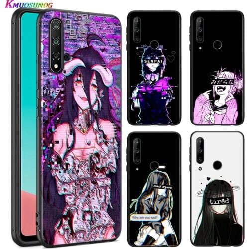 Silicone Cover Sad Anime Aesthetic Senpai for Huawei P Smart Z S Plus 2019 2020 Nova 2i 2 Lite 3 3e 4 4e 5 5i 5T 7i Phone Case