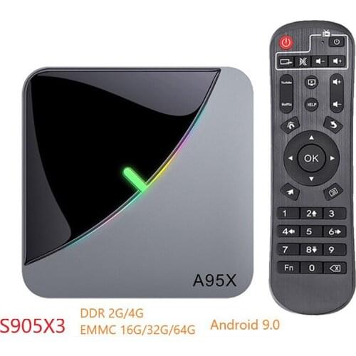 Mayitr 1pc Android 9.0 4GB+64GB Set Top TV Box 2.4+5Ghz Dual Band Wi-Fi Media Player With Remote Control