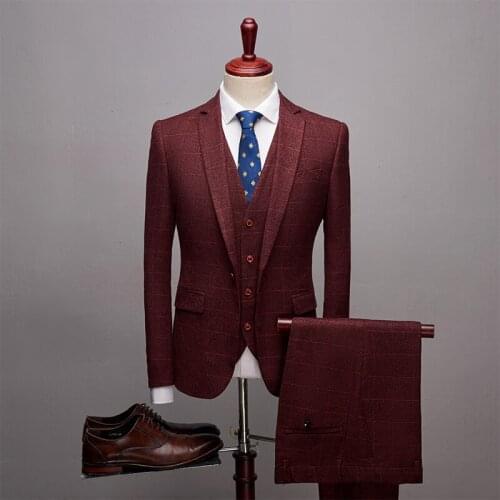 Wine Red Men Captain Suits Coat Pants Men Groom Wedding Suit Blazer Hombre Slim Fit Singer Dj Ds Dance Stage Banquet Wear XS1694