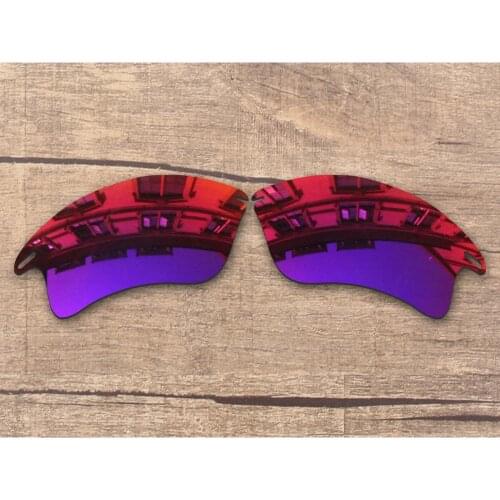 Vonxyz Midnight Mirror Polarized Replacement Lenses for-Oakley Fast Jacket XL Frame