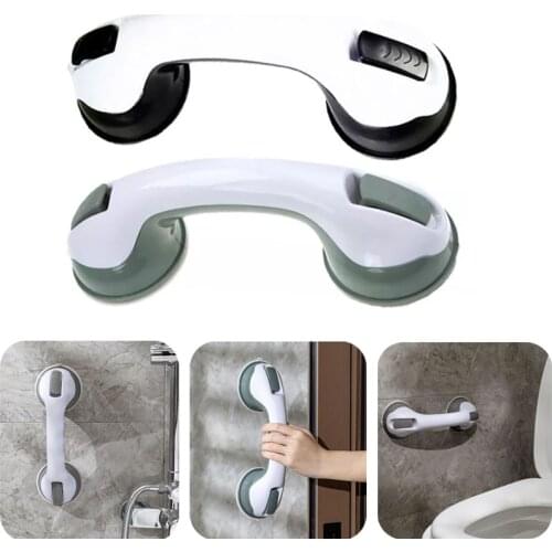 1/2Pcs Safety Helping Handle Anti Slip Support Toilet Bathroom Safe Grab Bar Handle Vacuum Sucker Suction Cup Handrail