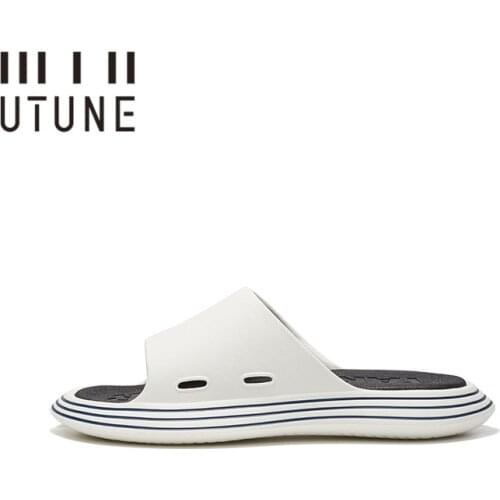 UTUNE Outside Slippers Men Summer Runway Shoes EVA Outdoor Women Slides Soft Thick Sole Non-slip Pool Beach Sandals Indoor Bath