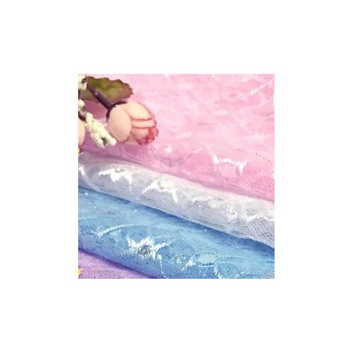 150cm*100cm Lace flowers gauze material fabric soft mesh dress shirt fabric wholesale baby shawl scarf skirt diy dress material