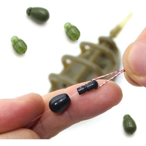 20PCS Carp Fishing Accessories Quick Change Beads Method Feeder Helicopter Hair Rig Fishing Carp Hook length Line Holder Carp Ta
