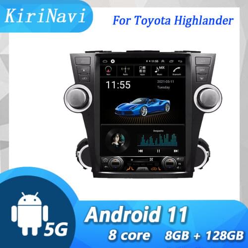 KiriNavi 12.1'' Android 9.0 For Toyota Highlander Auto Radio Automotivo Head Unit Car DVD Multimedia Player GPS Stereo 2009-2013