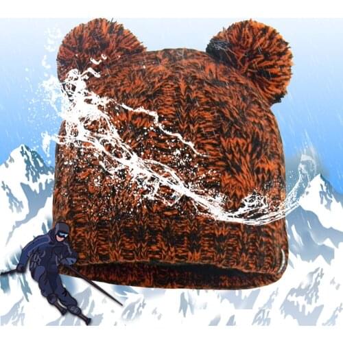 Children Kid Waterproof breathable Knit and wet-permeable snowcap hats for Hiking Hunting Skiing Fishing Outdoor Sports DEXSHELL