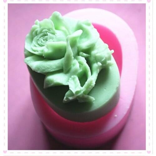 Silicone mold flower pattern handmade rectangle soap mold Chocolate Fondant cake mould Baking mold DIY tools