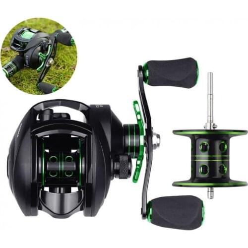 Baitcasting Reel 8.1:1 12+1BB Bass Fishing Reel 8KG / 18LB Max Drag Left Right Hand Reel Reinforced Nylon Body Fishing Reels