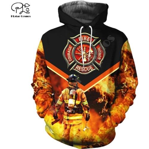 PLstar Cosmos Firemen Firefighters Suit Super Hero Casual Tracksuit Unisex 3DPrint Zipper/Hoodies/Sweatshirt/Jacket/Men/Women s2
