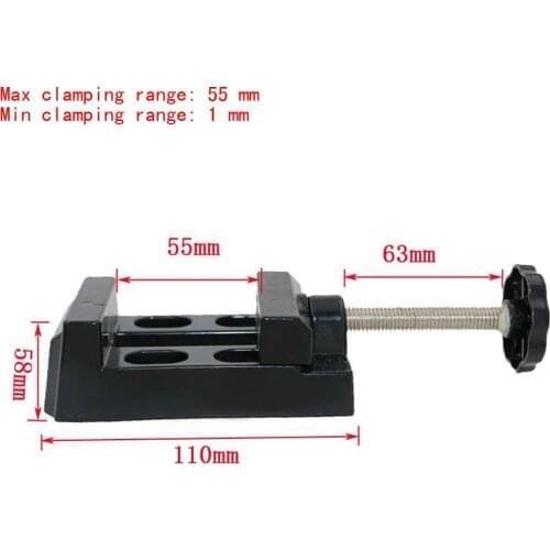 Mini Portable Aluminum Alloy Table Vise Press Precision Drill Tool DIY Jewelry Craft Bench Vise Flat Clamp-on Table Vise