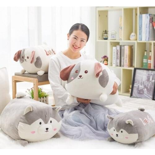 50cm/65cm Soft Sweet Husky&Rural Dog Plush Pillow Cartoon Animal Dog Stuffed Doll Sofa Chair Pillow Cushion Girlfriend Best Gift