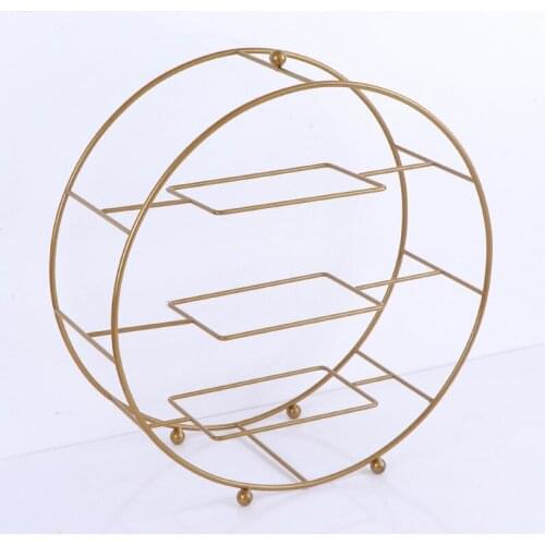 Party Supplies Three Layers Round Display Shelf Hotel Banquet Wedding Table Decoration Cake Stand Afternoon Tea Dessert Stand