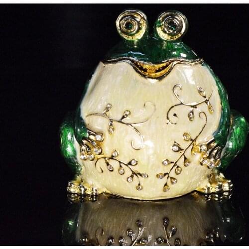 QIFU Metal Design Lovely Fat Frog Home Decoration for Gift