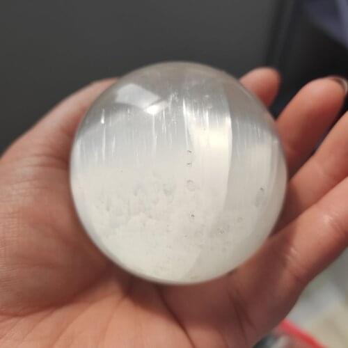 6cm Natural gypsum ball selenite ball water ball