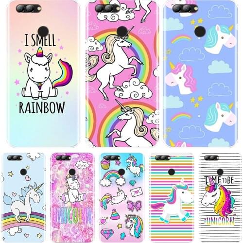 Phone Case Silicone For Huawei Nova 3 3i 3E 2i 2 Lite Plus Cute Rainbow Unicorn Back Cover For Huawei Nova Smart Lite 2017