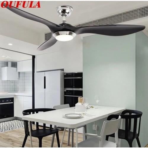 OULALA Modern Ceiling Fan Lights Lamps Remote Control Contemporary Fashionable Decorative For Dining Room Bedroom