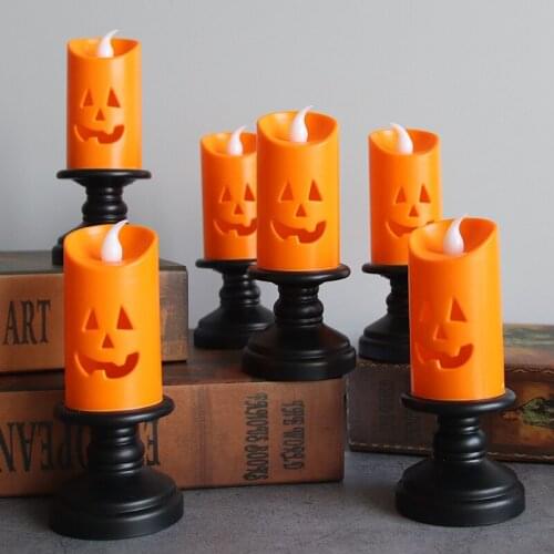 Pumpkin Candle Light LED Lights Lantern Lamp Ornaments Props Halloween Decorations For Home Halloween Event Party Supplies