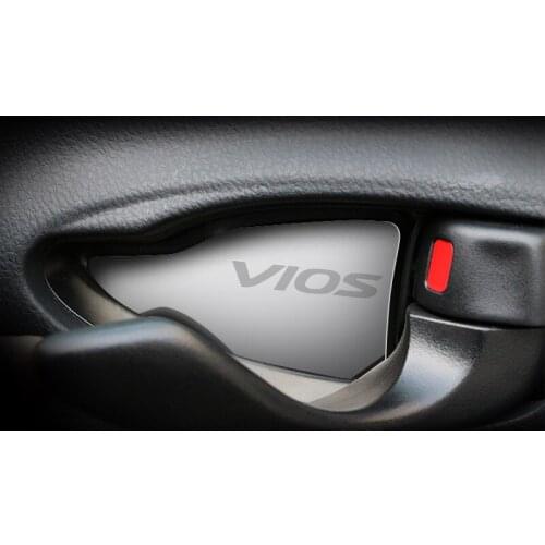 Car Interior Door Handle Ornament for Toyota Vios Stainless Steel Accessories Car Styling 4pcs