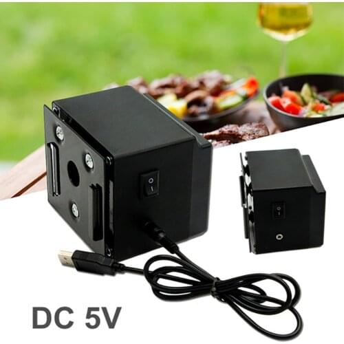 5V Grill Battery Powered Barbecue Motor Grill Rotisserie Rotating BBQ Spit With 4 RPM Output Speed Tournebroche Bbq Parts