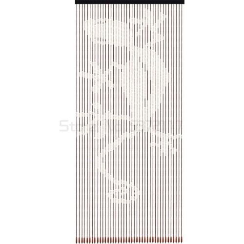 Line Vintage Wooden Bead Curtain Blinds Door Curtain Fly Screen For Porch Bedroom Living Room Bathroom