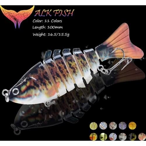 WALK FISH 1PCS 15.5g/16.5g Fishing Lures Wobblers 7 Segment Multi Jointed Bait Crankbait Minnow Swimbait Sinking Hard Bait