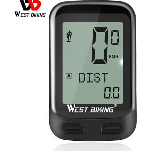 WEST BIKING Wireless Bicycle Computer Speedometer 5 Language Cycling Odometer Stopwatch A/B Bike Select MTB Road Bike Computer