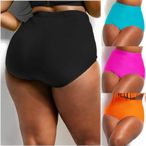 Womens High Waisted Bikini Bottoms Swimsuit Bathing Beach Swimwear Female Separate Two Piece Brazilian Plus Size