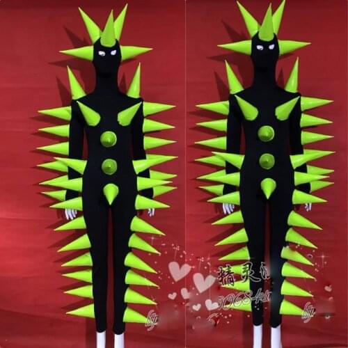 Women nightclub Ballroom dance singer costumes Hedgehog party suit stage show wears catwalk models dj sexy dresses