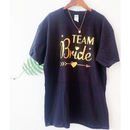 1pcs Team Bride Black I Do Crew T-shirts, I Am the Bride Women Shirts, Hen Party T-shirts, Women Tees , Bride Squad