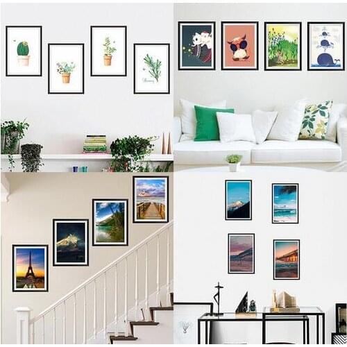 3d vivid Photos Frame Wall Stickers Living Room Bedroom restaurant Decorations Home DIY Decor Mural Wall PVC Art Decals