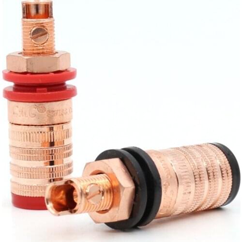 4pcs hifi audio Pure Copper Conductor Long Binding Post HI-end Speaker Terminal