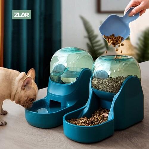 3.8L Pet Dog Cat Automatic Feeder Bowl for Dogs Drinking Water Fountain Bottle Kitten Bowls Slow Food Feeding Container Supplies
