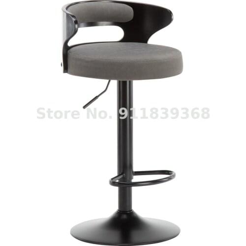 Bar Chair Modern Simple Home Back High Stool Iron Art European And American Lift Bar Chair High Stool