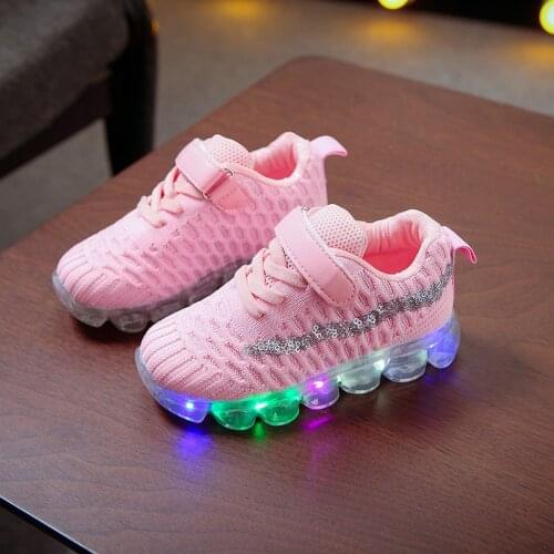 2019 Kids Shoes Children Kid Baby Girls Led Luminous Sport Run Sneakers Shoes Kids shoes For Girls Breathable New Sport Shoes #5