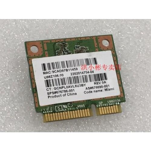 SSEA for Atheros AR5B22 Wifi Bluetooth half Mini PCI-E 802.11 a/b/g/n Wireless Card for HP 4340s 4445s 4446s 4540S 676786-001