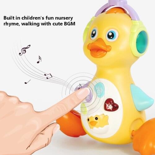 Imports Light Up Dancing Walking Yellow Duck Baby Toy With Music And LED For Infants Toddler Interactive Learning Development