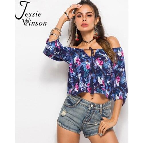 Блузки с открытыми плечами JESSIE VINSON China At AliExpress