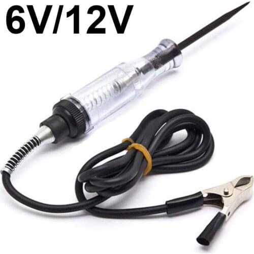 JX-LCLYL DC 6V/12V Car Voltage Circuit Tester Pen Detector Probe Continuity Test Light