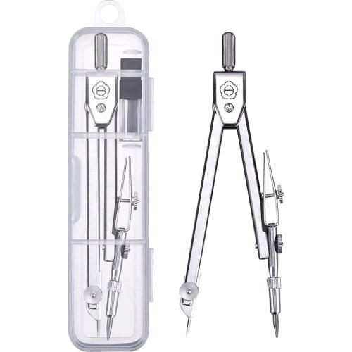 Stainless Steel Drawing Compass Math Geometry Tools for Circles School Supplies for Student Stationery (Included Box)