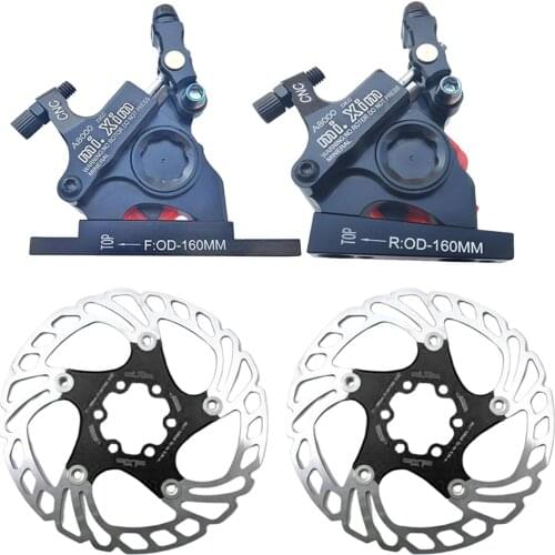 Deluxe Bike Hydraulic Disc Brake Caliper Set Bicycle Oil Floating 160mm Discs Brake for Road/Mountain Bikes Repairing Upgrading