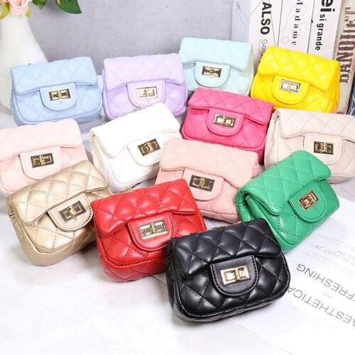 2021 Korean New Mini Messenger Bag Small Purse Classic Women Mini PU Shoulder Bags Children Crossbody Bag for Kids Purses Gifts