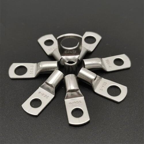 Tinned Copper Lugs Ring Crimp Terminal Wire Welding Cable Connector Suit 20PCS SC16-6 SC25-8 SC35-8