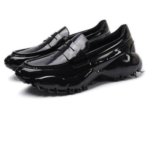 New Fashion Italian Leather Shoes Men slip on casual Men Oxfords balck Shoes For Men loafers