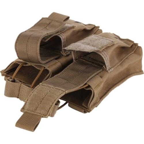 Hunting Tactical Pistol Mag Pouch MOLLE Double Open-Top Magazine Pouch FAST Airsoft Military Paintball Accessories